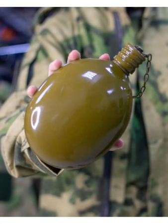 Фляга армейская, оливковый, алюминий, 0,7 л - интернет магазин Полигон