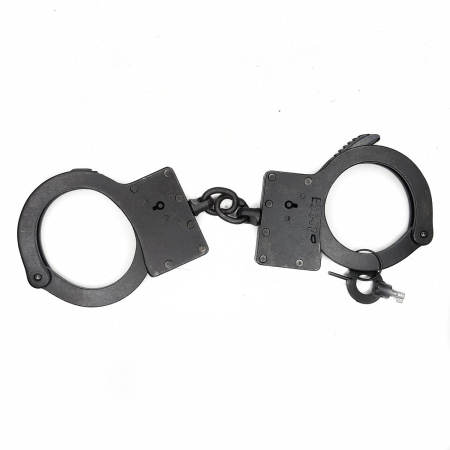 Наручники БРС, 1 ключ, с фиксацией, серебристый, оксидированный - интернет магазин Полигон