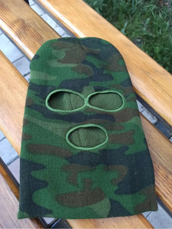 Маска п/ш  Стрекоза (3 отв.), зеленый кмф - интернет магазин Полигон