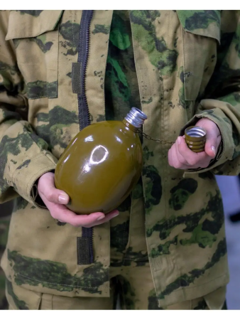 Фляга армейская, оливковый, алюминий, 0,7 л - интернет магазин Полигон
