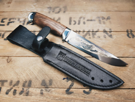 Нож Златоуст "Лиса", орех, сталь 95х18 - интернет магазин Полигон