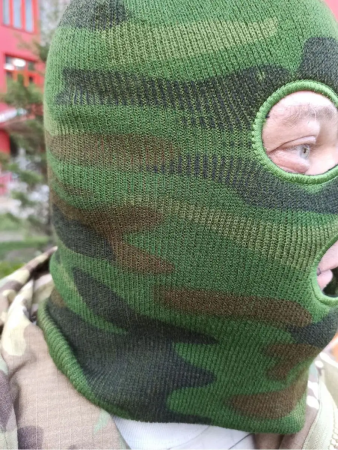 Маска п/ш  Стрекоза (3 отв.), зеленый кмф - интернет магазин Полигон