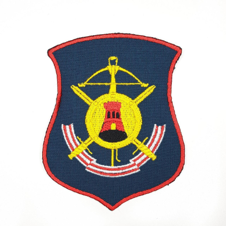 Шеврон вышитый парадный Ужурская дивизия, синий, желтый - интернет магазин Полигон