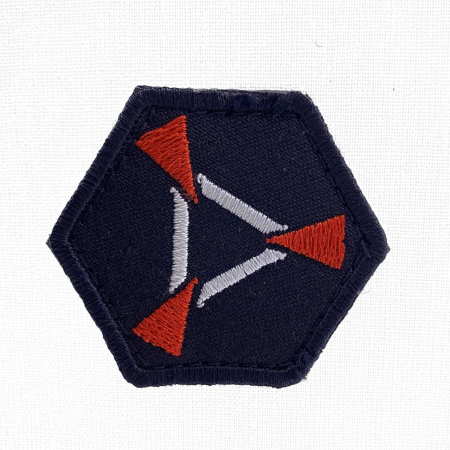 Патч Полигон Малый, синий, рыжий - интернет магазин Полигон