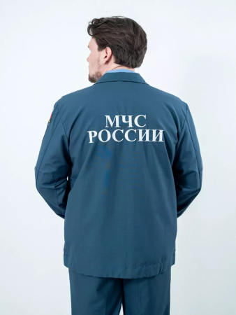 Костюм МЧС, длинный рукав, цвет бирюзовый, ткань патруль - интернет магазин Полигон